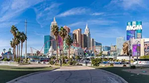 Boulevard Prints: A picture of the New York-New York Hotel and Casino as seen from across the nearby intersection