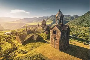 Picturesque aerial view of the Haghpat Monastery is one of the most beautiful and famous sights of Armenia