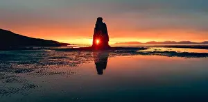 Hvitserkur Prints: Picturesque landscape with famous Hvitserkur rock and dark sand after the tide