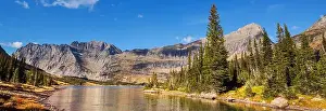 Glacier National Park Prints: Picturesque rocky peaks of the Glacier National Park