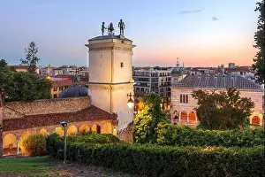 Udine Prints: Picturesque sunset over Udine, Friuli Venzia Giulia province
