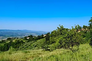 Excursion Prints: Picturesque Tuscan scenery in the vicinity of Volterra, Province of Pisa, Italy.