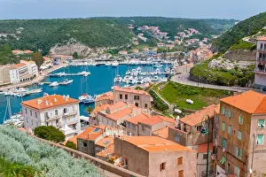 Corsica Prints: there are many picturesque views in town of Bonifacio, Corsica