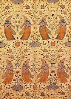 This piece of brocade, created in the early 17th century in the style of Riza Abbasi