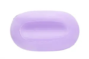 On White Prints: Piece of lavender solid soap isolated on white background
