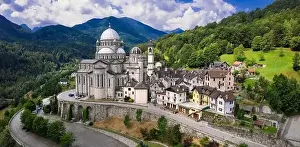 Borgo Prints: Piedmont, Italy.majestic Sanctuary of Madonna del Sangue