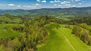 Tatra Prints: Pieniny National Park landscape, aerial drone view