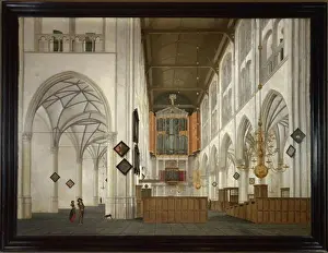 Medieval Church Prints: Pieter Jansz. Saenredam's painting *Interior of the Grote or St