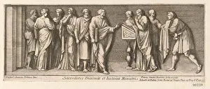 Seventeenth Prints: Pietro Santo Bartoli (Engraver) Pauli interpretation of the Holy Scripture in the synagogue