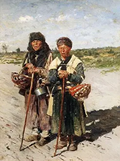 1885 Prints: Two Pilgrims by Vladimir Makovsky