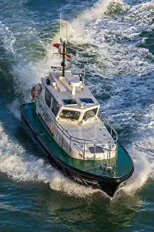 Rock Of Gibraltar Prints: Pilot Boat, Gibraltar Harbour, United Kingdom