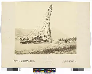Danube Prints: Pilot drawing machine in the Danube control. Hermann Voigtländer, photographer