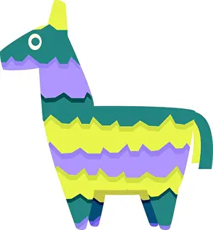 Summer Vacation Prints: Pinata icon cartoon vector. Mexico donkey