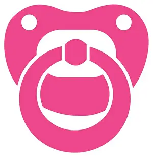 Pacifier Prints: Pink baby girl pacifier