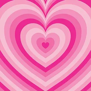 Hippie Prints: Pink heart background in retro style. Love wallpaper design
