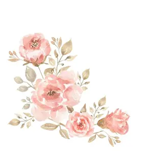 Peony Prints: Pink Peony flowers bouquet Clipart