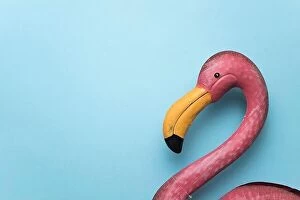 April Collection: Pink plastic flamingo