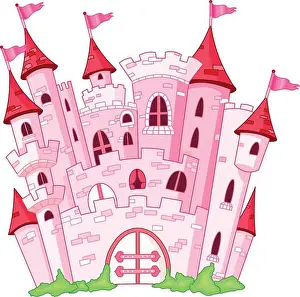 Spike Prints: Pink princess castle
