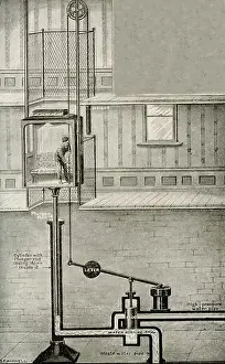 Elevator Prints: What a Pipe of Water Can Do. When the conductor in a hydraulic elevator wants the cage to go down