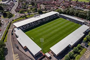 Helicopter Prints: Pirelli Stadium Princess Way Burton Albion Football Club Aerial Drone Staffordshire England Uk Football Clubs By Drone