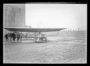 Aviation Industry Prints: A Pischof aircraft stands at Issy-les-Moulineaux in 1911 in a press photograph commissioned by Agence de presse