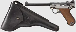 Militaria Prints: A pistol 04(1914)DWM 1917 with holster