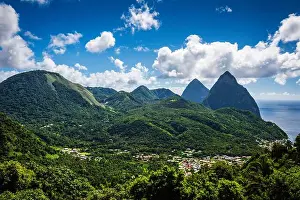 Cruise Ship Prints: The Pitons, Gros Piton and Petit Piton