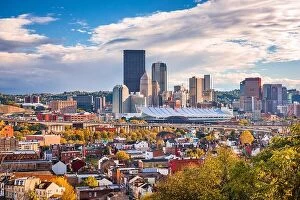Images Dated 24th October 2017: Pittsburgh, Pennsylvania, USA skyline from the hills