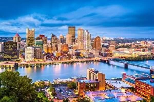 Images Dated 24th October 2017: Pittsburgh, Pennsylvania, USA skyline on the river