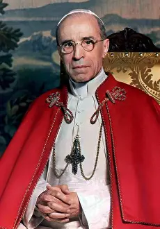 Papa Prints: Pius XII. Portrait of the Italian Pope