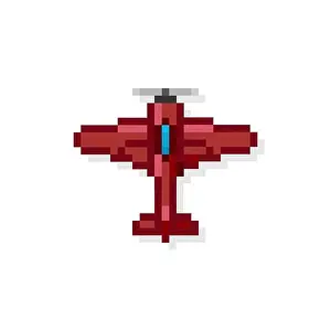 Console Prints: Pixel art 8 bit arcade fighter air plane red isolated vector illustration