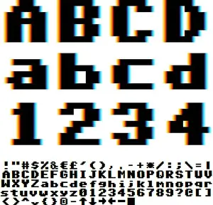 Distortion Prints: Pixel font
