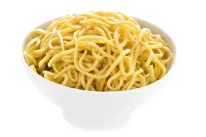 Noodles Prints: plain cooked egg noodles in a bowl