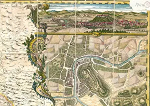 Slovene Prints: Русский: Plan of Laibach, 1744