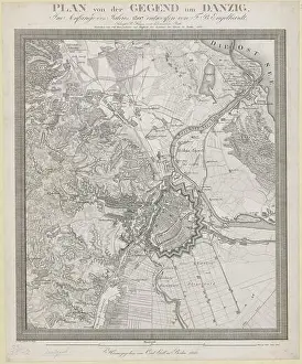 PLAN von der GEGend um DANZIG. Author Engelhardt