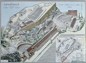 Citadel Prints: PLANO EN ALZADO DE LA RECONSTRUCCION IDEALIZADA DE LA ACROPOLIS DE ATENAS