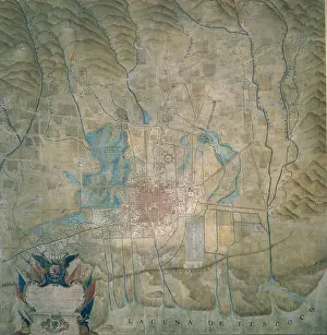 Mexico City Prints: PLANO DE LA CIUDAD DE MEXICO Y SUS ALREDEDORES - 1753