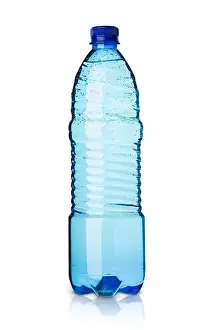 Bottled Prints: Plastic mineral water bottle isolated on white background