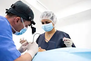 Eyelid Prints: Plastic surgery operation, modifying the eye region in medical clinic