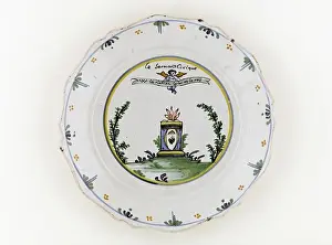 Ceramics Prints: Plate at the civic altar. Earthenware