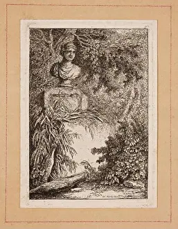 Pedestal Prints: Plate Two from Evenings in Rome by Hubert Robert
