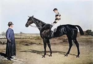 Horsemanship Prints: Playfair Winner of the Grand National of 1888 from the book Heroes and heroines of the Grand National by Finch Mason