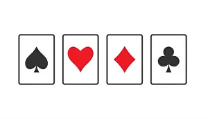 Spade Prints: Playing cards icon. Vector illustration, flat design
