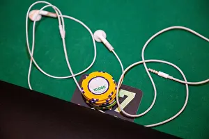 Competitors Prints: Between playing sessions at a live poker event in Mariehamn