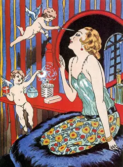 Garb Prints: Pochoir fashion illustration by Carlos Bady for La Journee de Mado published by Galerie Lutetia