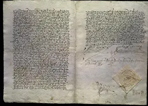 Fifteenth Century Prints: PODER PARA LOS JUDIOS OTORGADO POR LOS REYES CATOLICOS EN GRANADA 1/3/1492