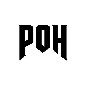 Minimalist Logo Prints: POH letter logo design for technology company