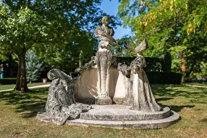 Poitiers, France - August 2, 2025: Memorial to Paul Esprit Marie de la Bourdonnaye, Count of Blossac