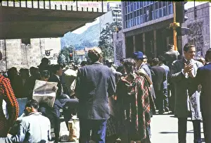 Colombian Prints: Police on streets on day of visit by President Kennedy