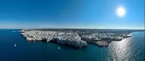 Puglia Prints: Polignano a Mare drone shot. Aerial view shot of Cala Paura in Puglia